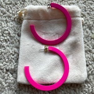 Uncommon James pink Island hoop earrings